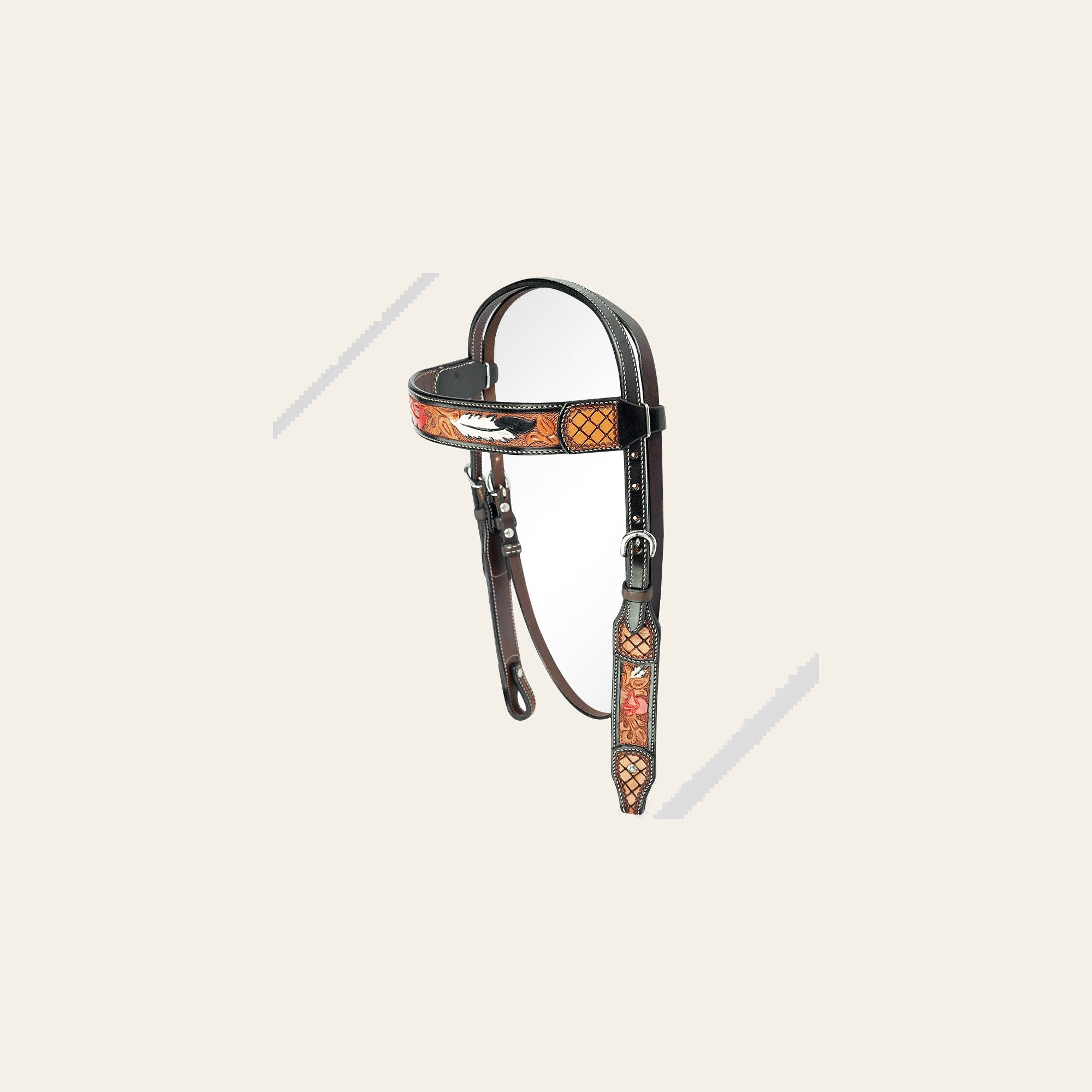 American Darling Western Horse Headstall Leather Dark Brown | Genuine