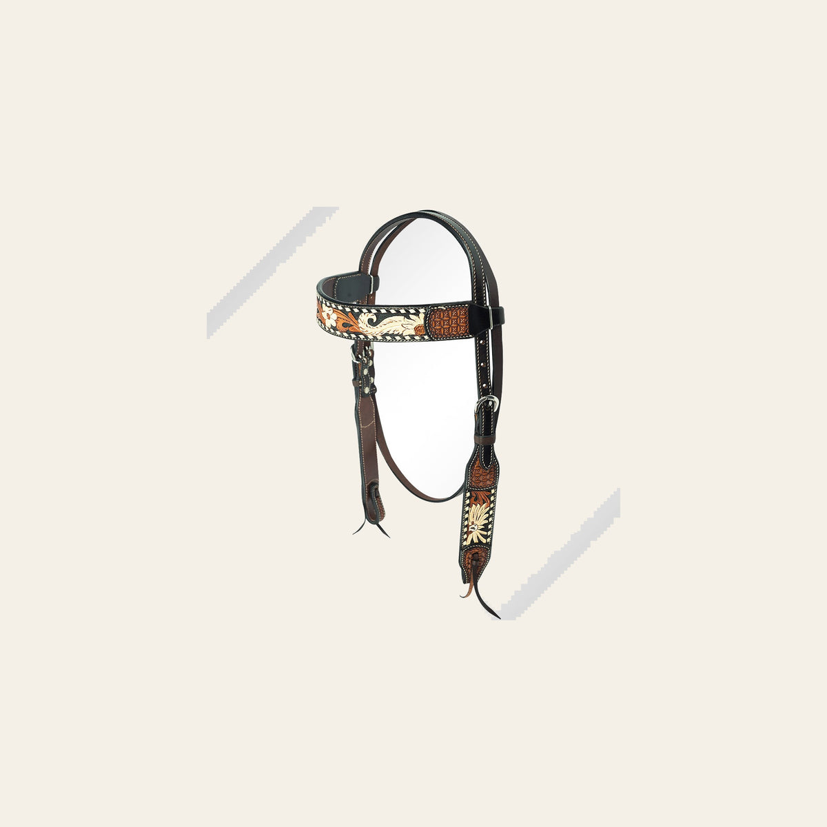 American Darling Western Horse Headstall Leather Dark Brown | Genuine