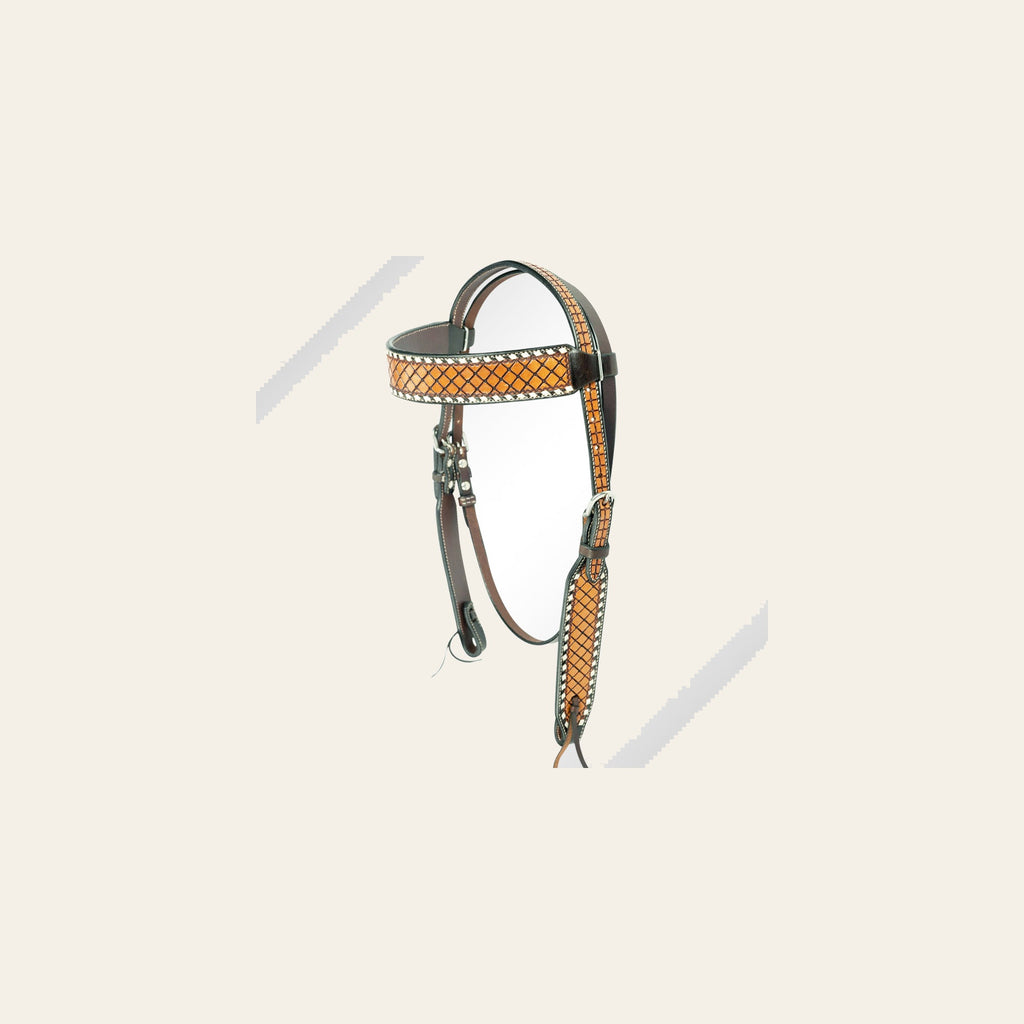 American Darling Western Horse Headstall Leather Dark Brown | Genuine