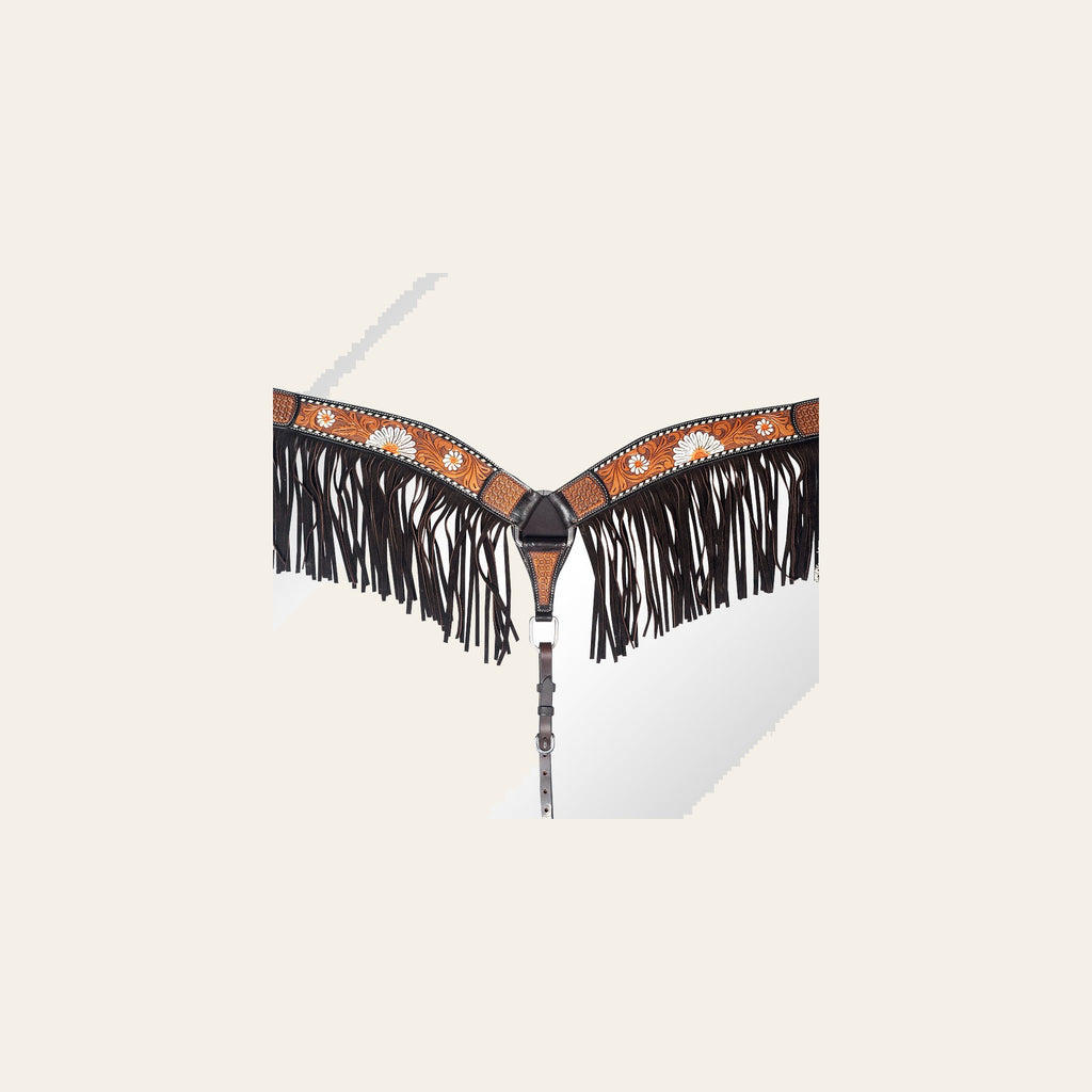 American Darling Western Horse Breast Collar Leather Dark Brown |Genuine Collar|Western