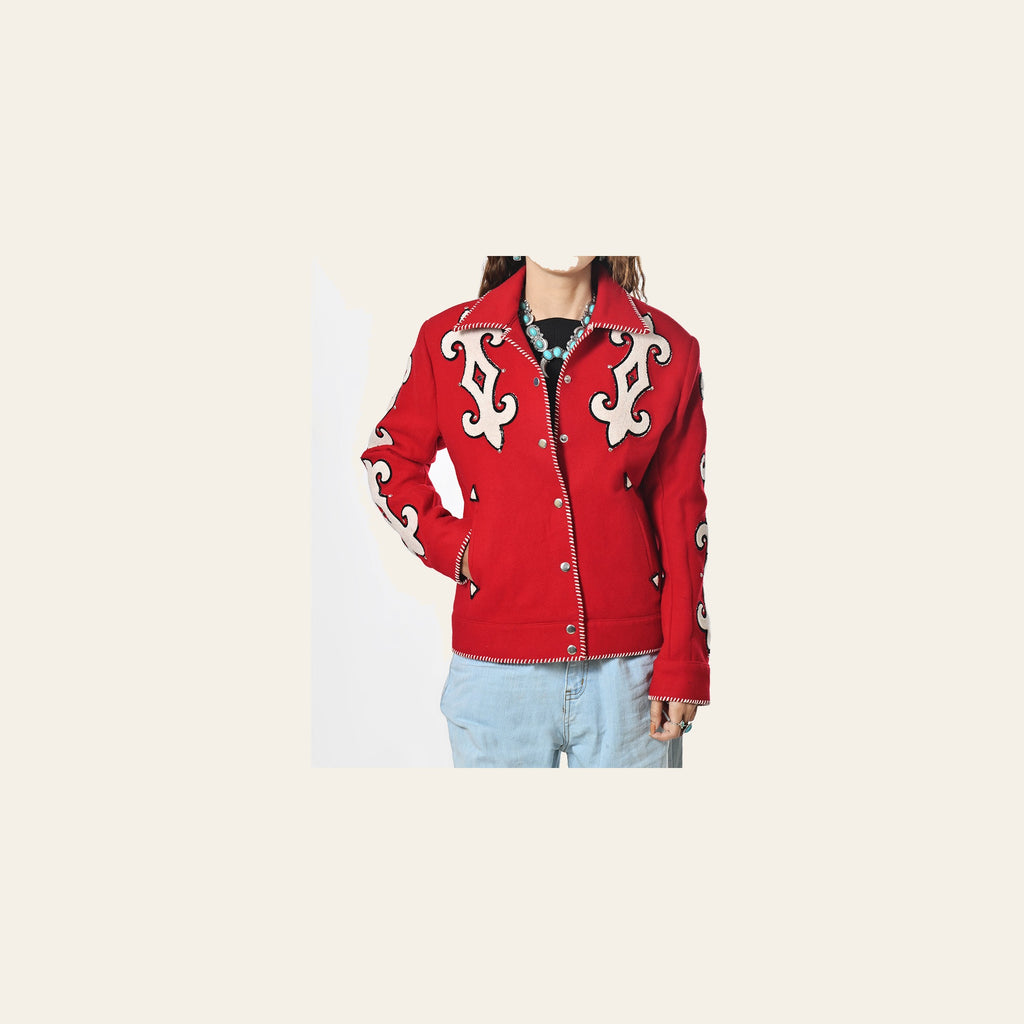 American Darling Western Apparel Embroidered Woolen Fabric Handcrafted Heritage Jacket with Braided Accents for Women