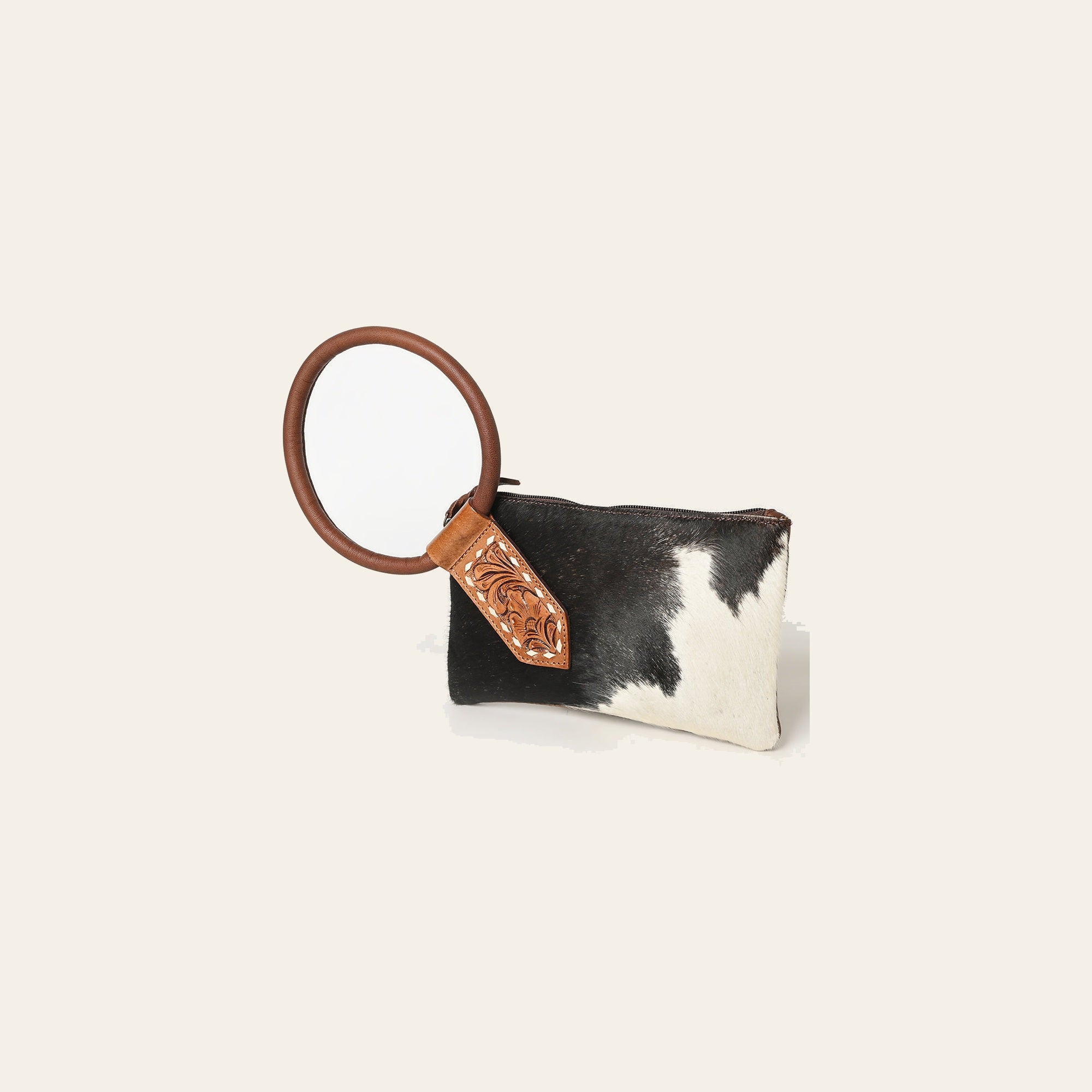 American Darling Wristlet Hand Tooled Hair On Genuine Leather Western Women Bag | Handbag Purse Travel Clutch
