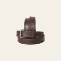 American Tanner Western Genuine Heavy-Duty Full Grain Leather Hand Crafted Unisex Holster Belt Men Women CCW Brown