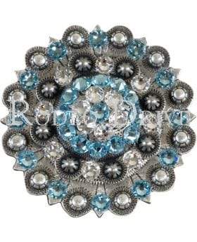 Aqua & Clear Antique Silver Berry Jacket European Crystal
