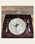 Antique Silver Texas Star Western Concho Napkin Ring #CNR112 on a warm cream background