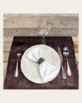 Antique Silver Topaz/Champagne Crystal Concho Napkin Ring #CNR101 on a warm cream background