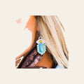 Dangle Turquoise Silver Fashion Earrings WA198