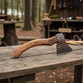 Damascus Sloyd Carving Axe with Hand Textured Head