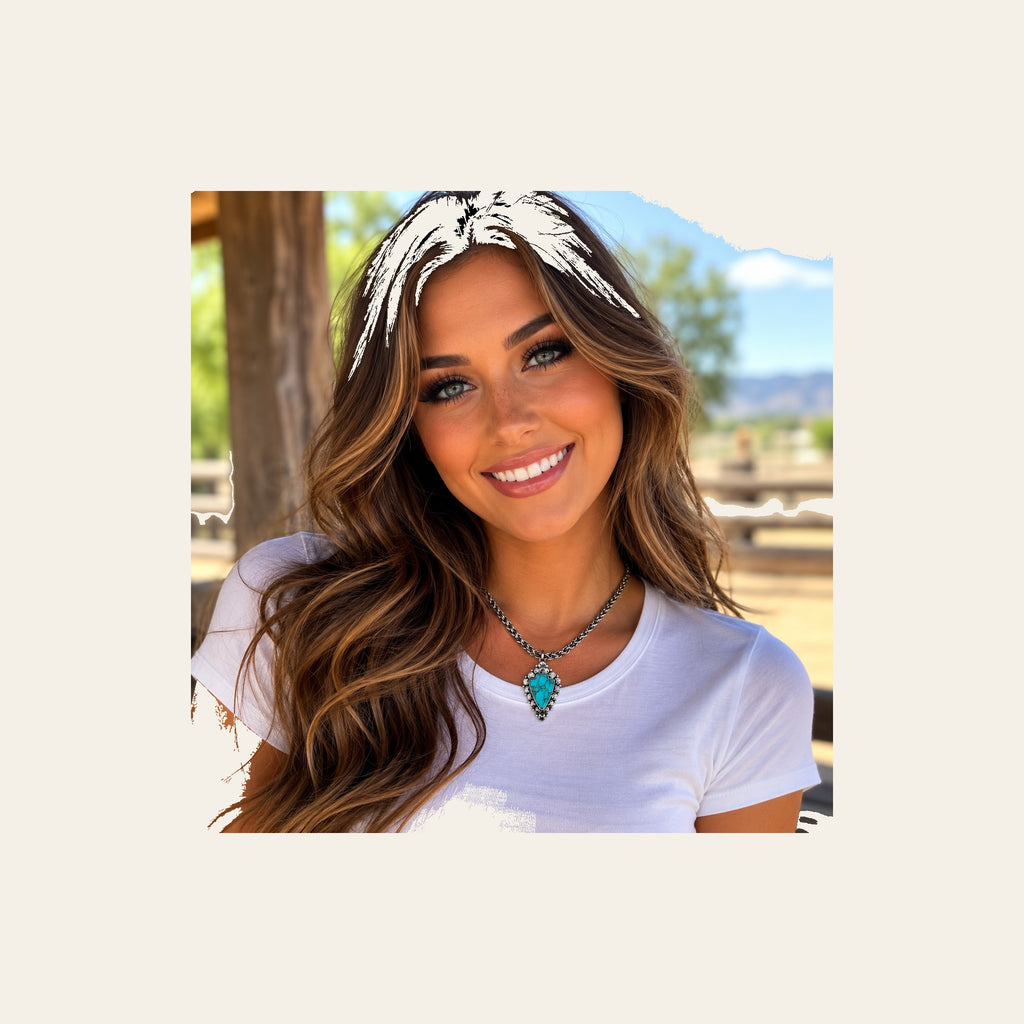 Arrowhead Fashion Turquoise Pendant Necklace