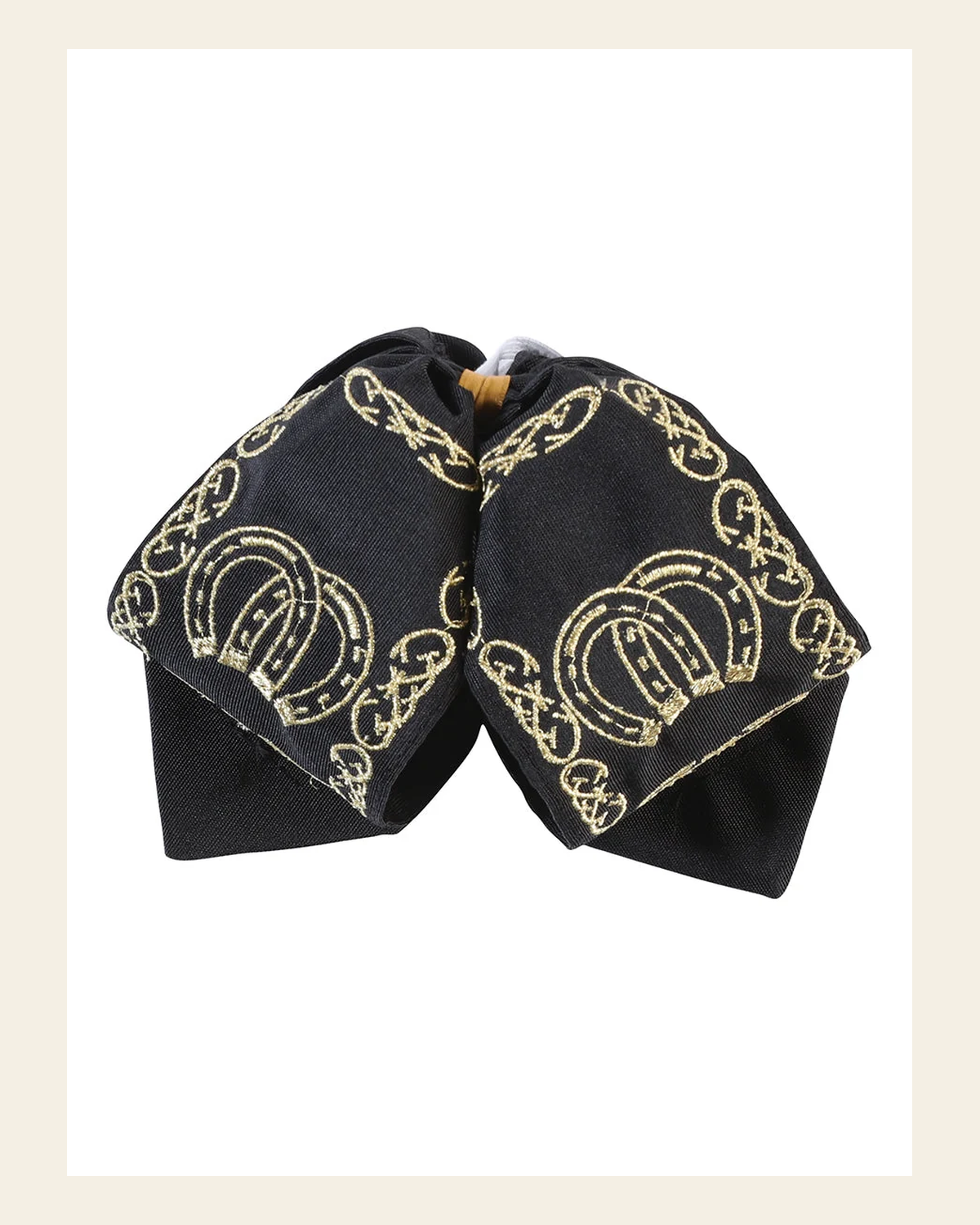 Kids Mexican Charro Bow Tie 100% Polyester Black/Gold 601763 on a warm cream background