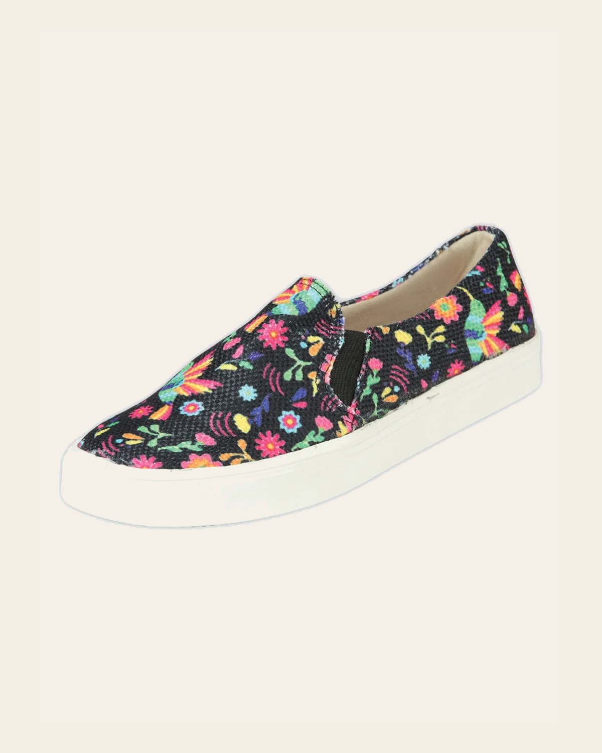 Mexican Artisanal Yute Tennis 50% Cotton, 50% Polyester Multicolor 604006 on a warm cream background