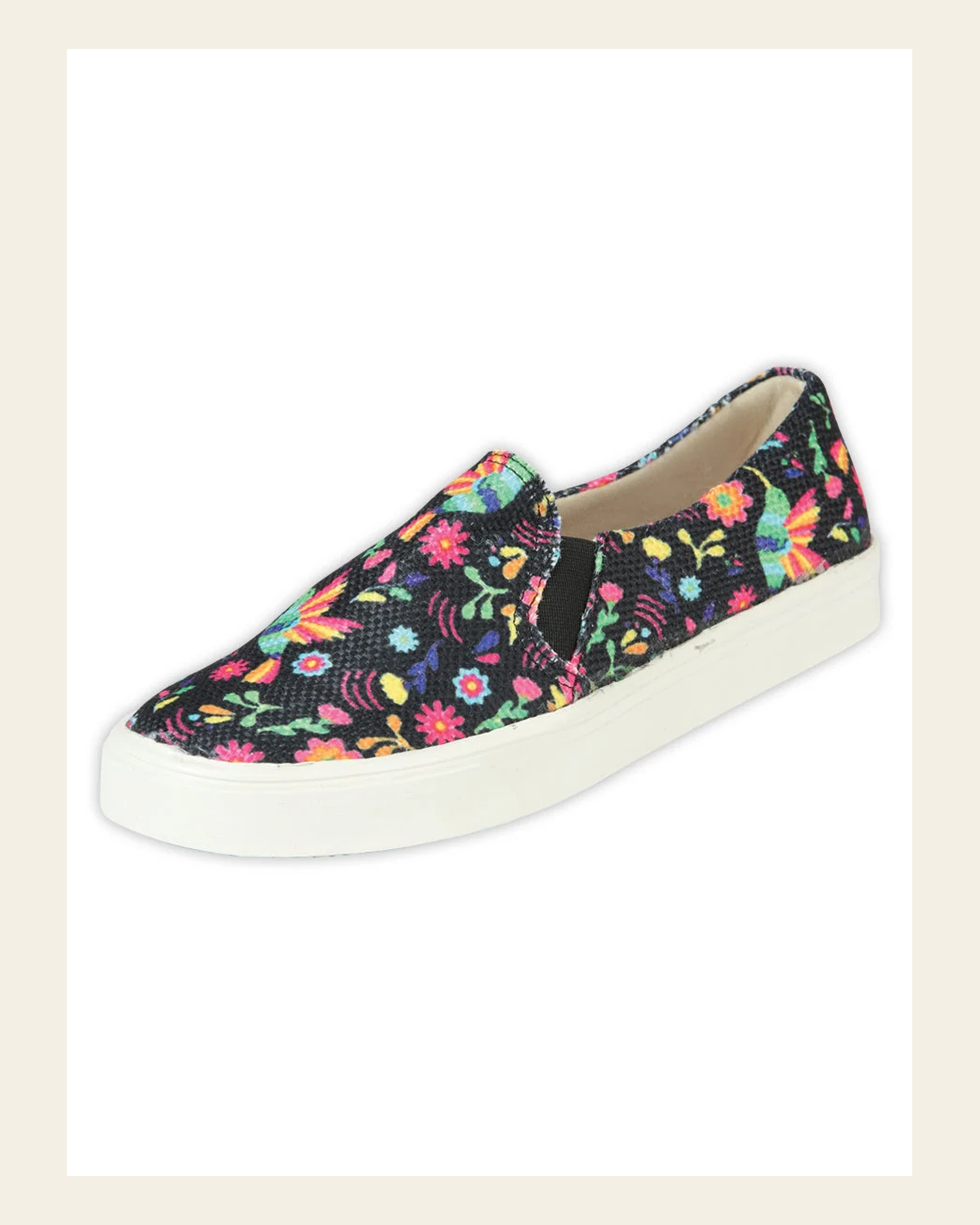 Mexican Artisanal Yute Tennis 50% Cotton, 50% Polyester Multicolor 604006 on a warm cream background