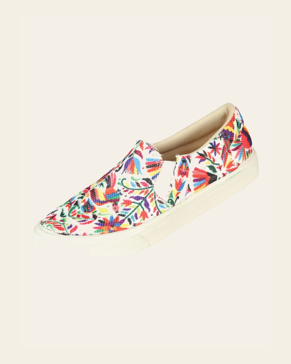 Mexican Artisanal Yute Tennis 50% Cotton, 50% Polyester White 603956 on a warm cream background