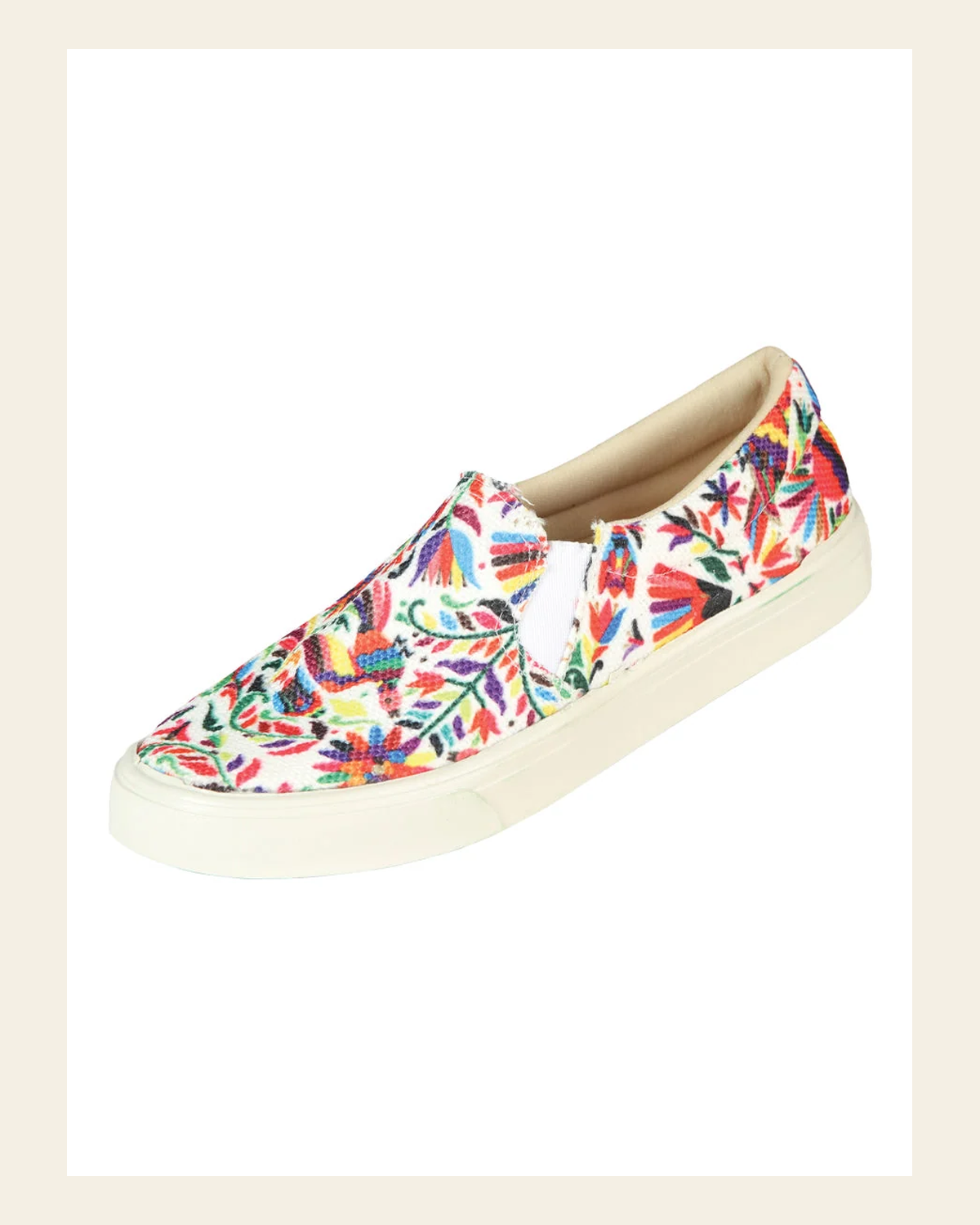Mexican Artisanal Yute Tennis 50% Cotton, 50% Polyester White 603956 on a warm cream background