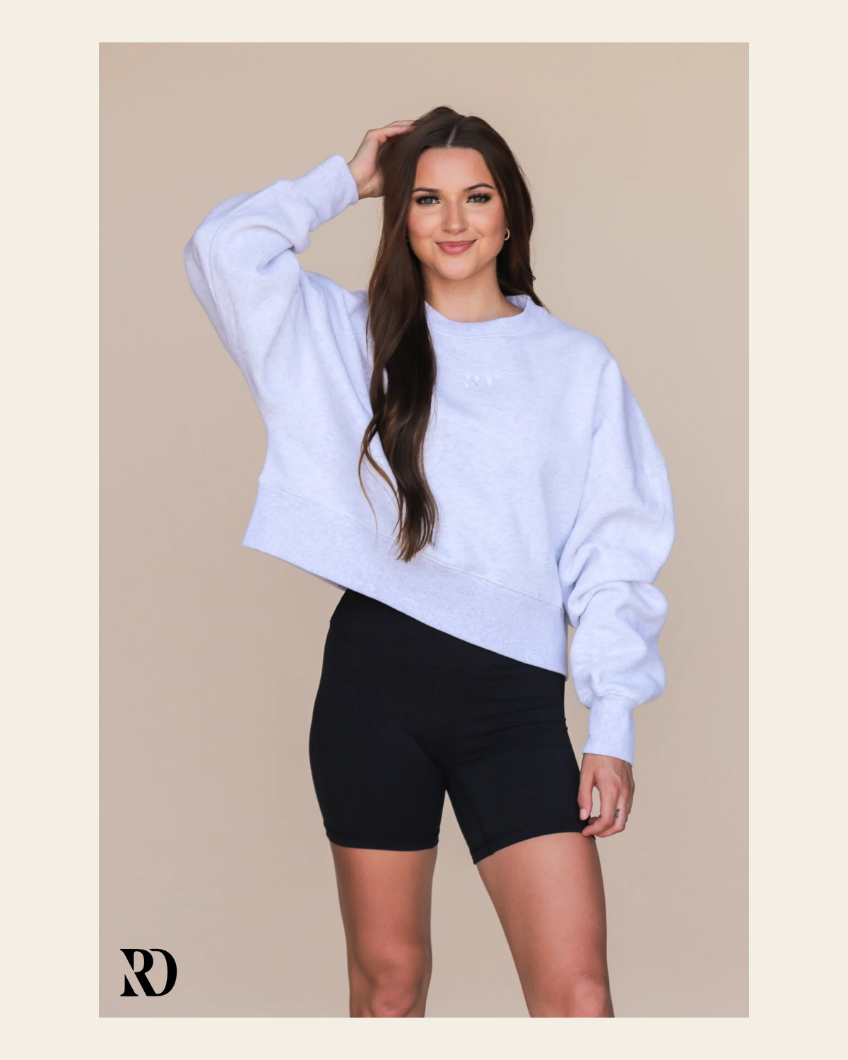 Warmup Pullover | Heather Gray on a warm cream background