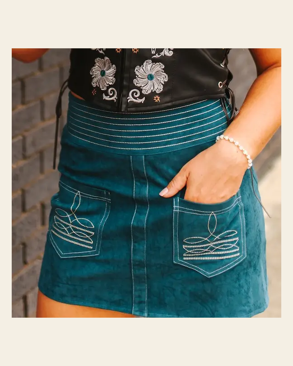 Ashton Bootstitch | Skirt on a warm cream background