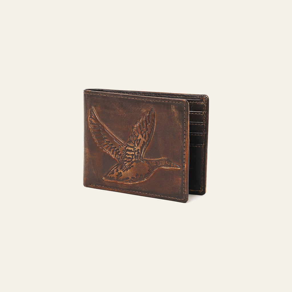 AMERICAN TANNER Genuine Leather Hand Burnished Bifold Wallet For Men Women H3.5 X W4.75 D0.5