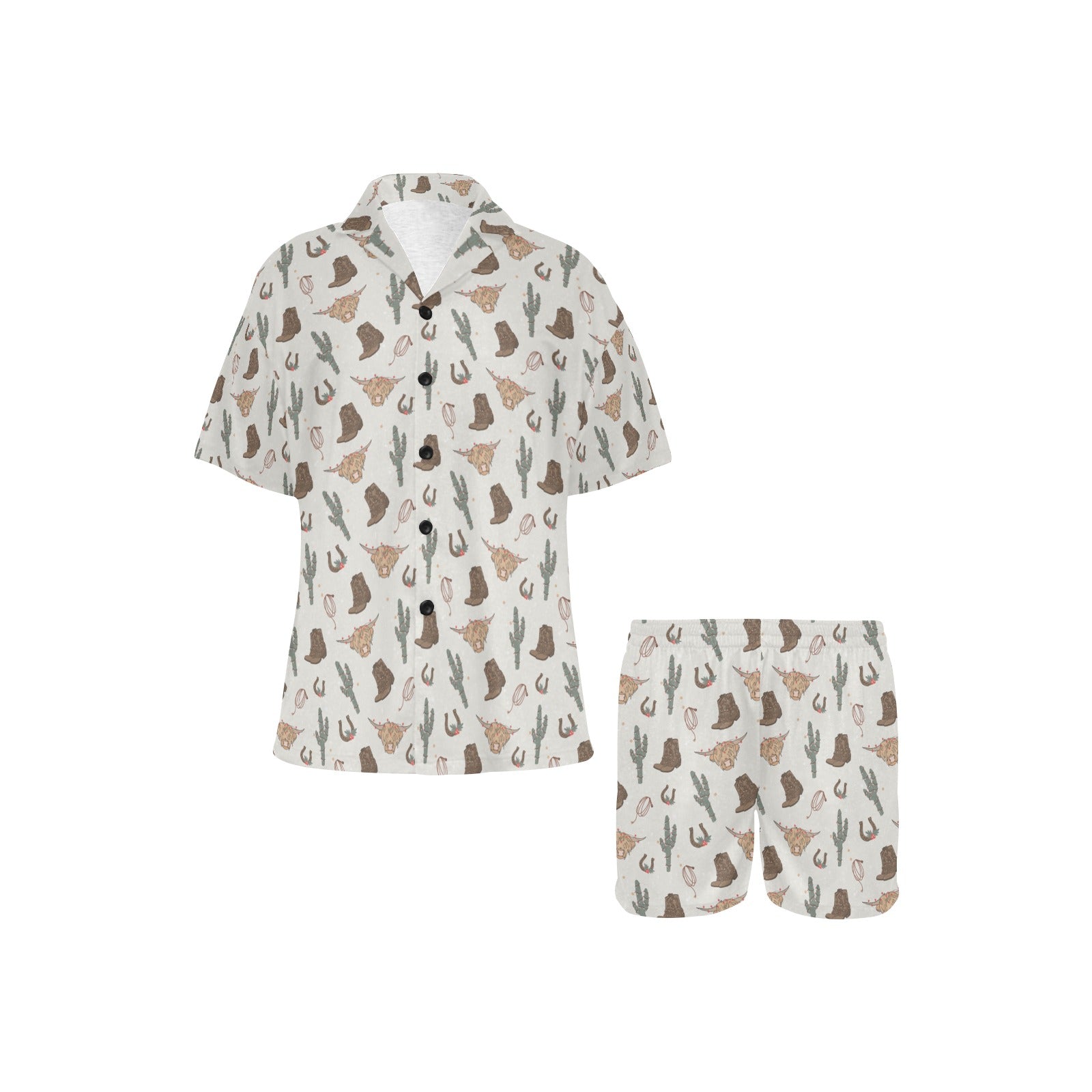 Baha Ranch Howdy Highland Cow Women's Western Pajama Set by Baha Ranch Western Wear - product image 2