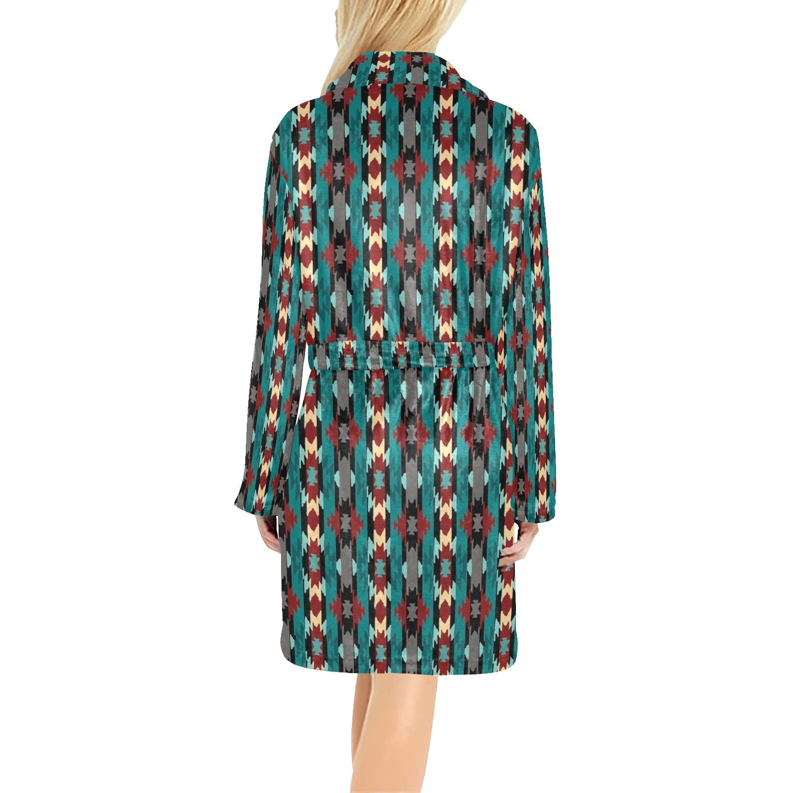 Baha Ranch Teal Aztec Women's Western Robe by Baha Ranch Western Wear - product image 2