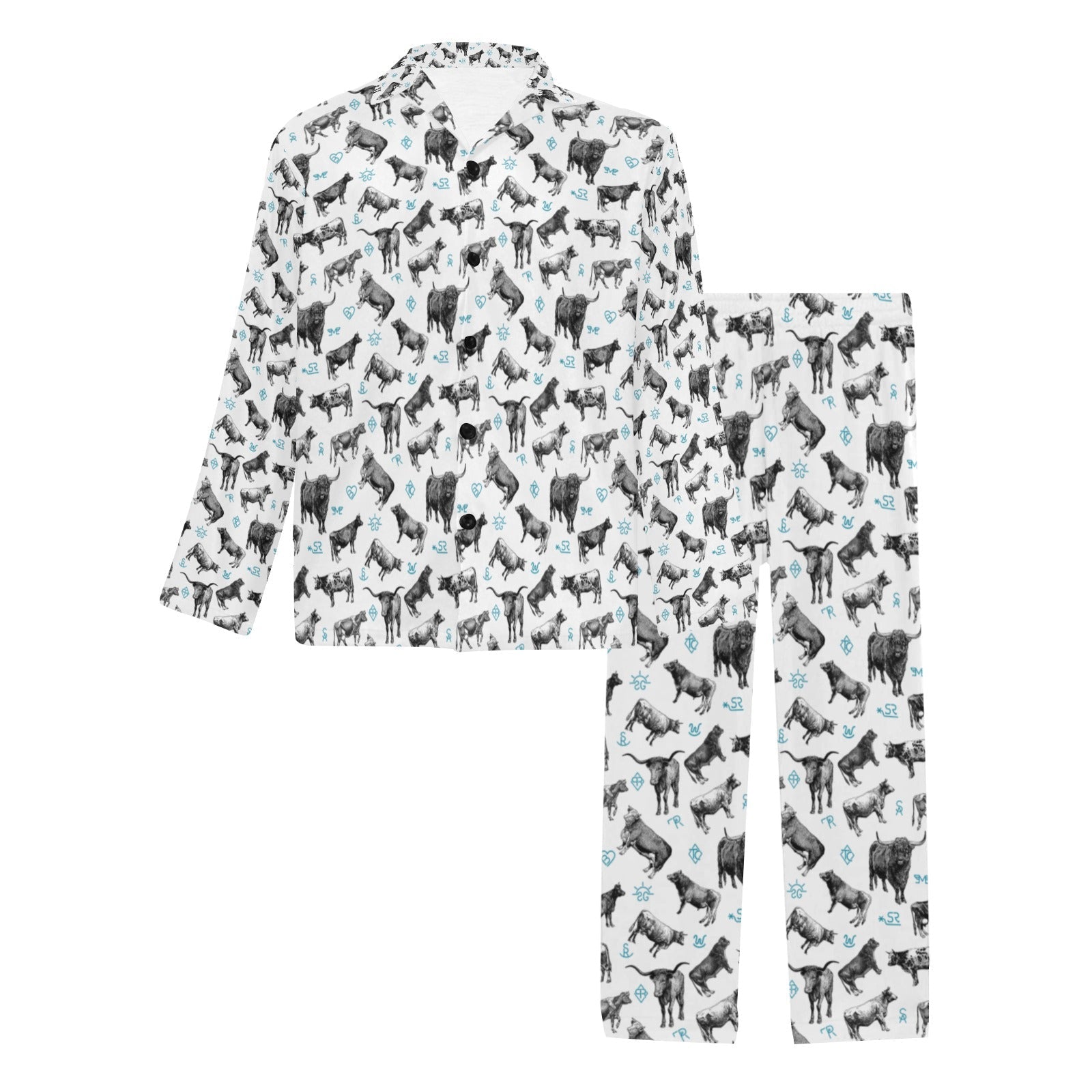 Baha Ranch Cattle and Brands Men's Western Pajama Set by Baha Ranch Western Wear - product image 3