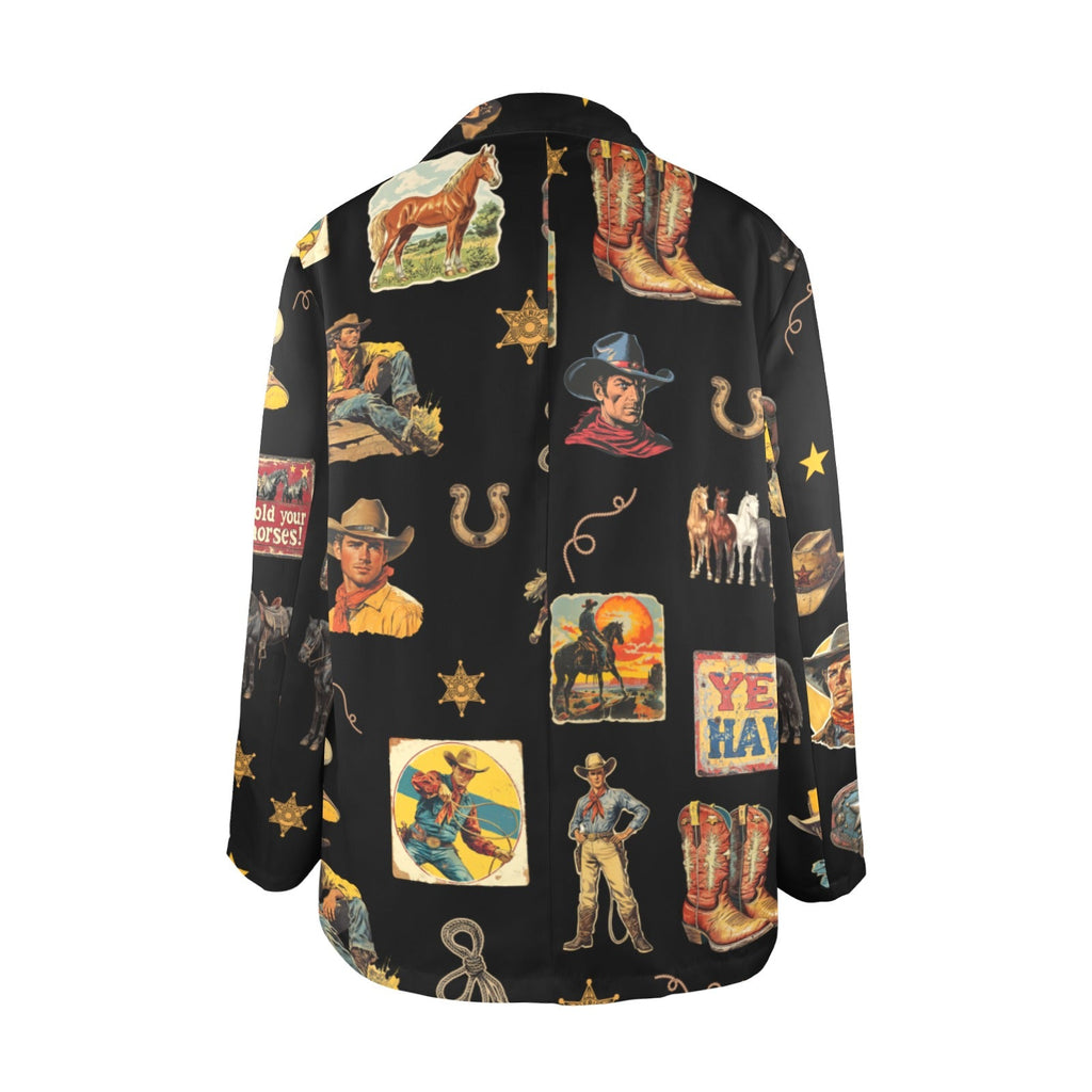 Baha Ranch Vintage Cowboy Collage Western Women's Blazer by Baha Ranch Western Wear - product image 5