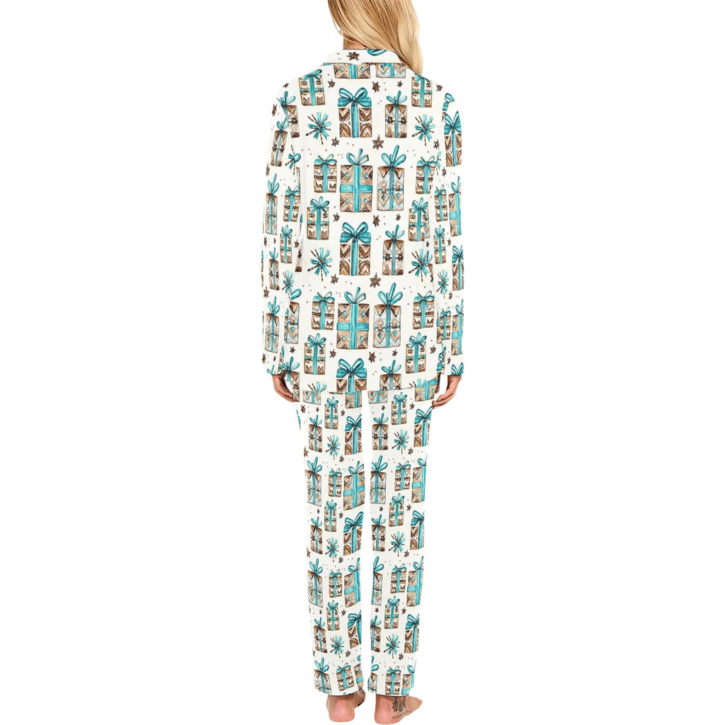 Baha Ranch Turquoise Christmas Presents Women's Western Pajamas by Baha Ranch Western Wear - product image 2