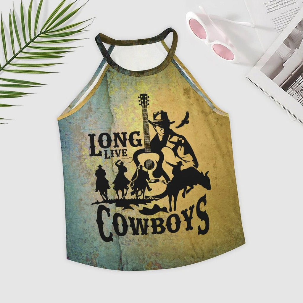 Baha Ranch Cowboys Print Women's Western Tank Top by Baha Ranch Western Wear - product image 2