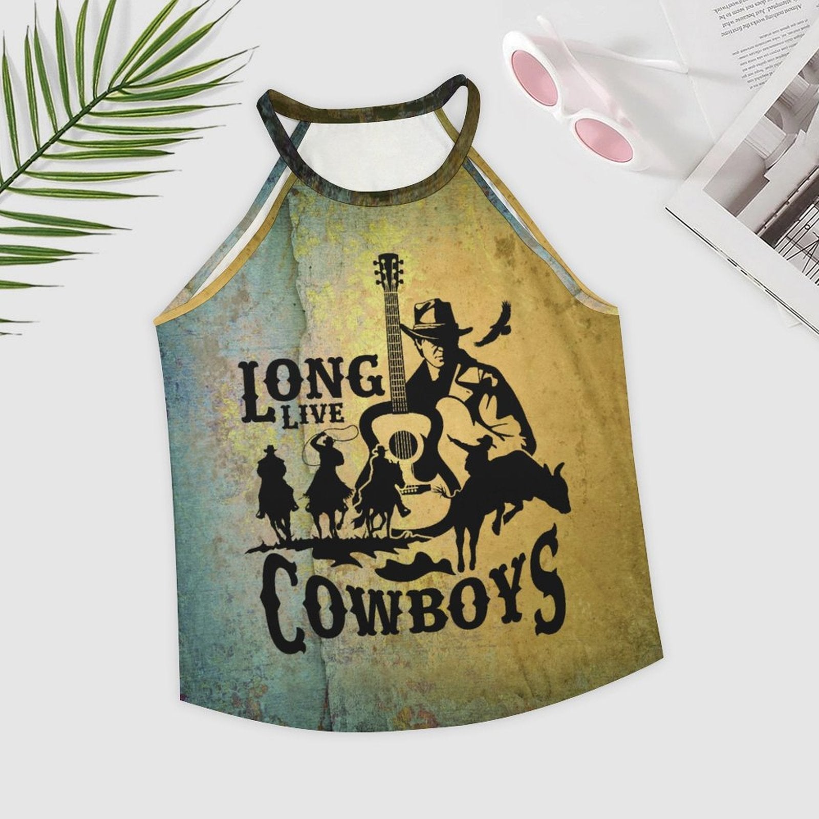 Baha Ranch Cowboys Print Women's Western Tank Top by Baha Ranch Western Wear - product image 2