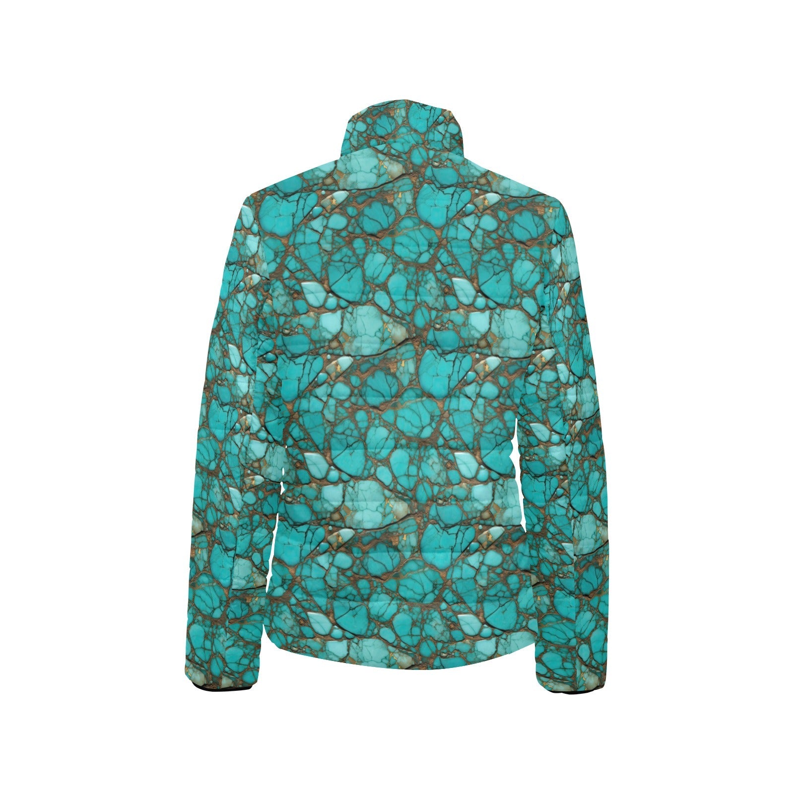 All Turquoise Women's Puffy Bomber Jacket by Baha Ranch Western Wear - product image 6