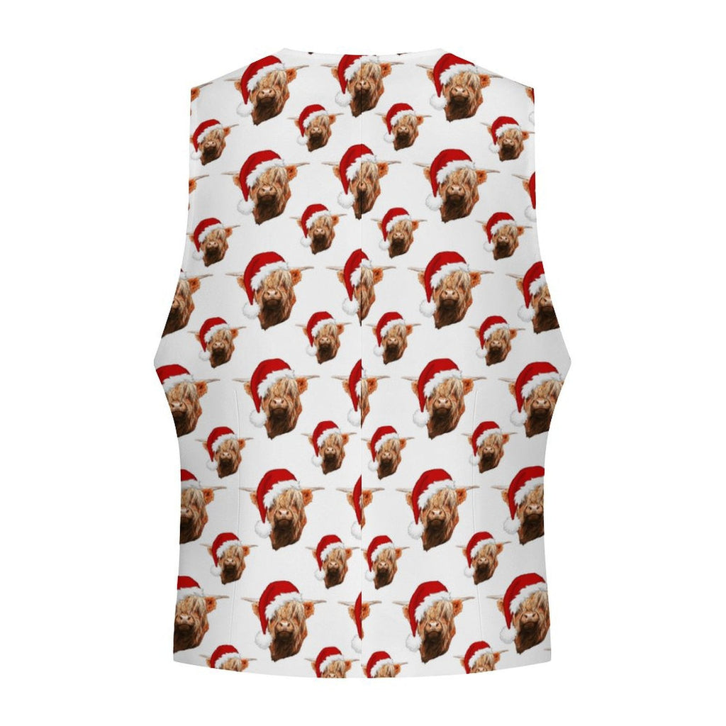 Baha Ranch Highland Christmas Cow Men's Western Vest by Baha Ranch Western Wear - product image 3