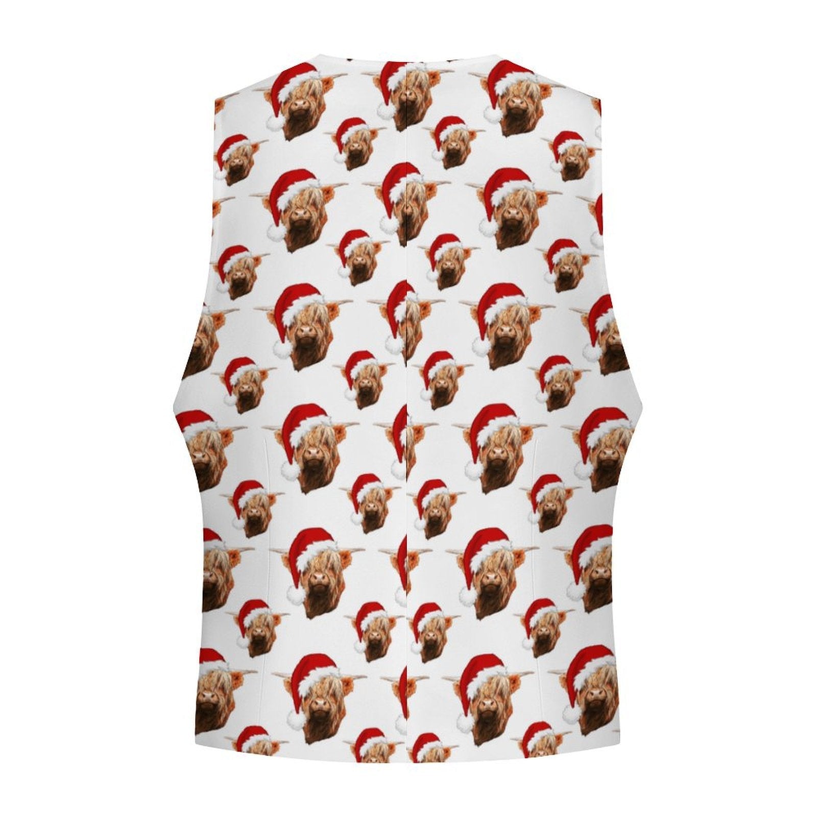 Baha Ranch Highland Christmas Cow Men's Western Vest by Baha Ranch Western Wear - product image 3