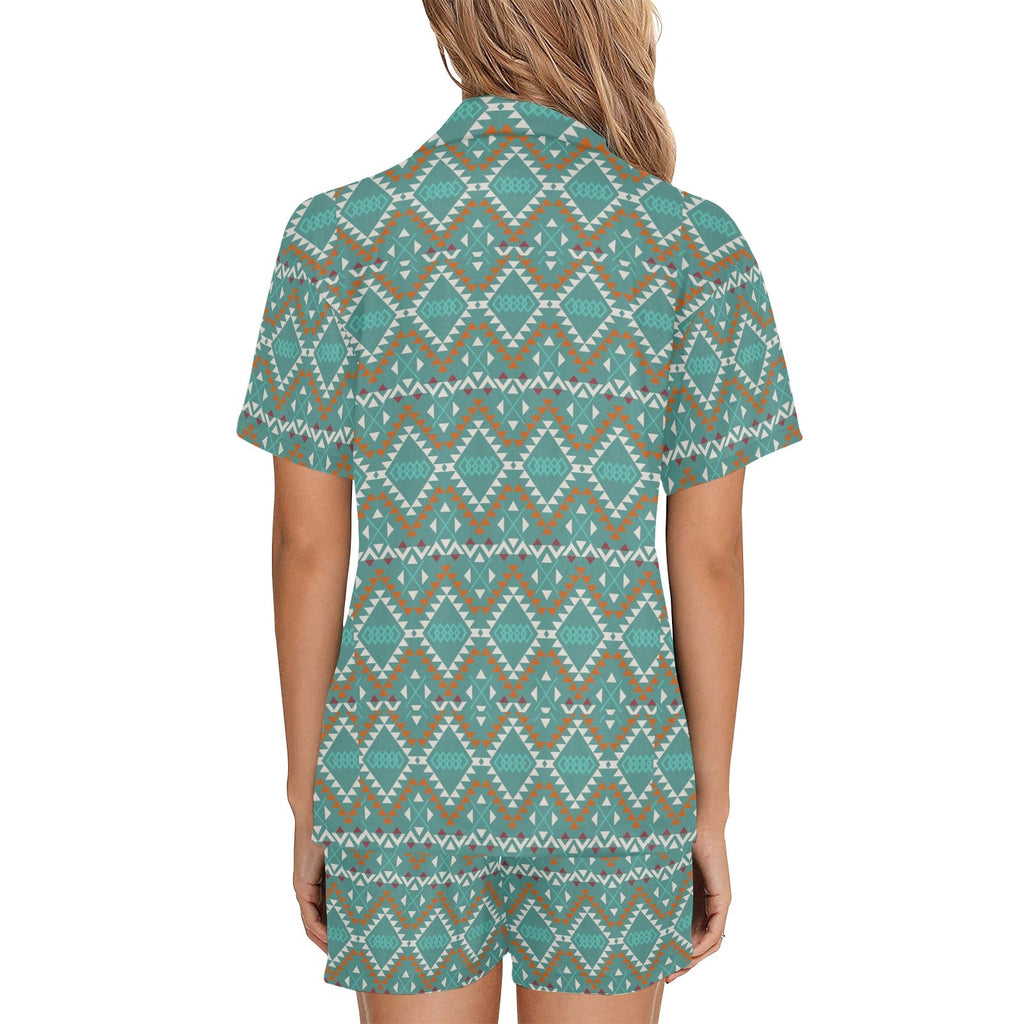 Baha Ranch Turquoise Aztec Western Women's Pajama Set by Baha Ranch Western Wear - product image 2
