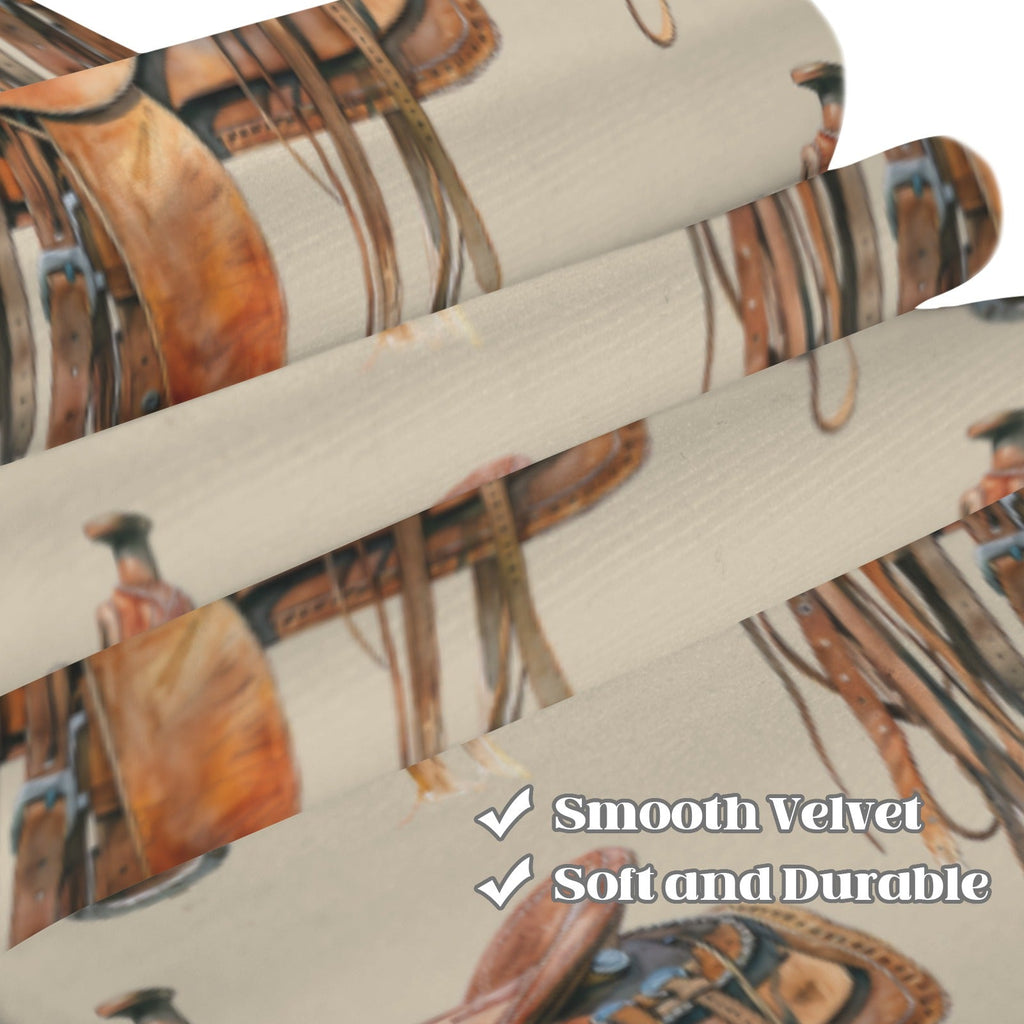 Baha Ranch Saddle Print Window Curtain Drapes 52"x63" Made in America by Baha Ranch Western Wear - product image 5