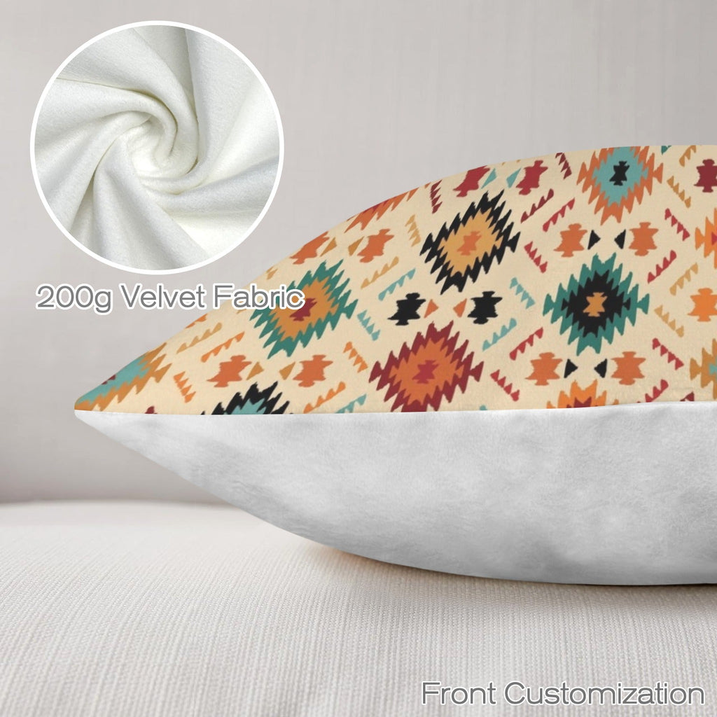 Baha Ranch Cream Aztec Velvet Soft Throw PIllow Case Made in America by Baha Ranch Western Wear - product image 4