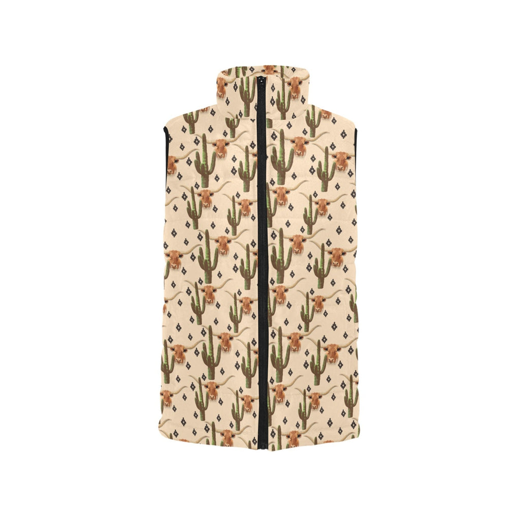 Baha Ranch Longhorn Cactus Women's Western Puffy Vest by Baha Ranch Western Wear - product image 3