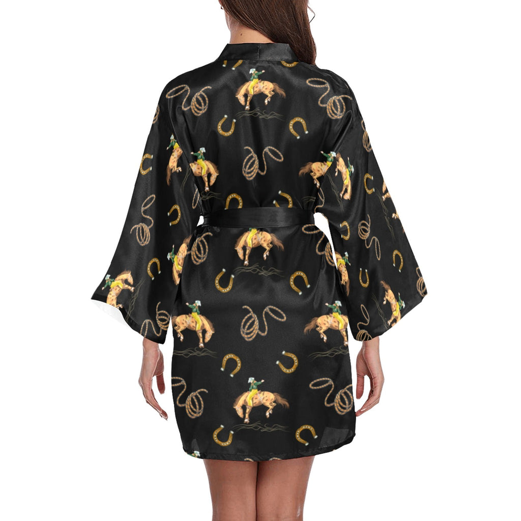 Baha Ranch Rodeo Cowboy Satin Kimono Sleeve Robe by Baha Ranch Western Wear - product image 5
