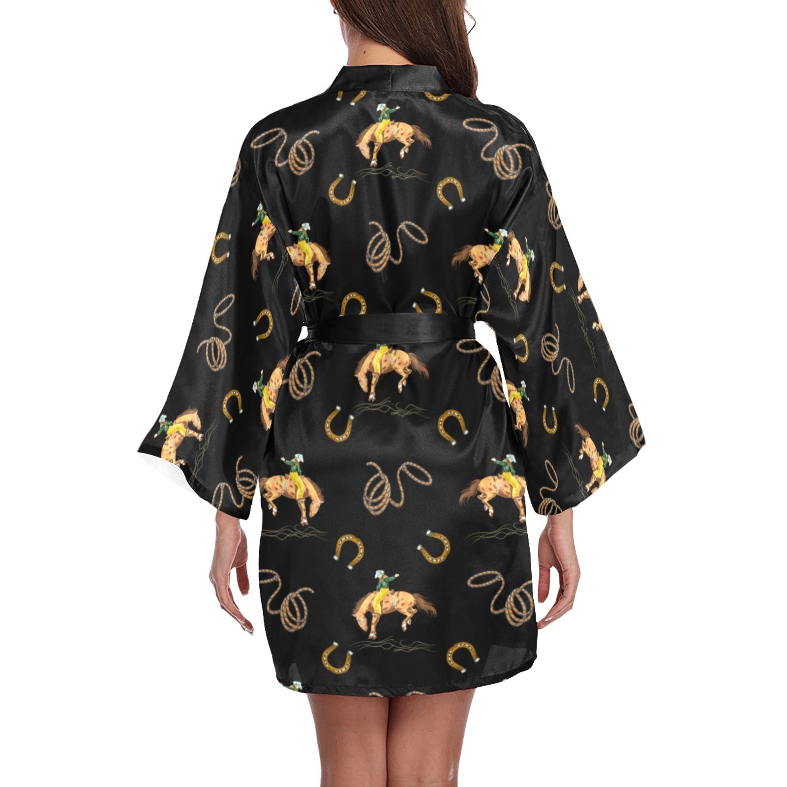 Baha Ranch Rodeo Cowboy Satin Kimono Sleeve Robe by Baha Ranch Western Wear - product image 5