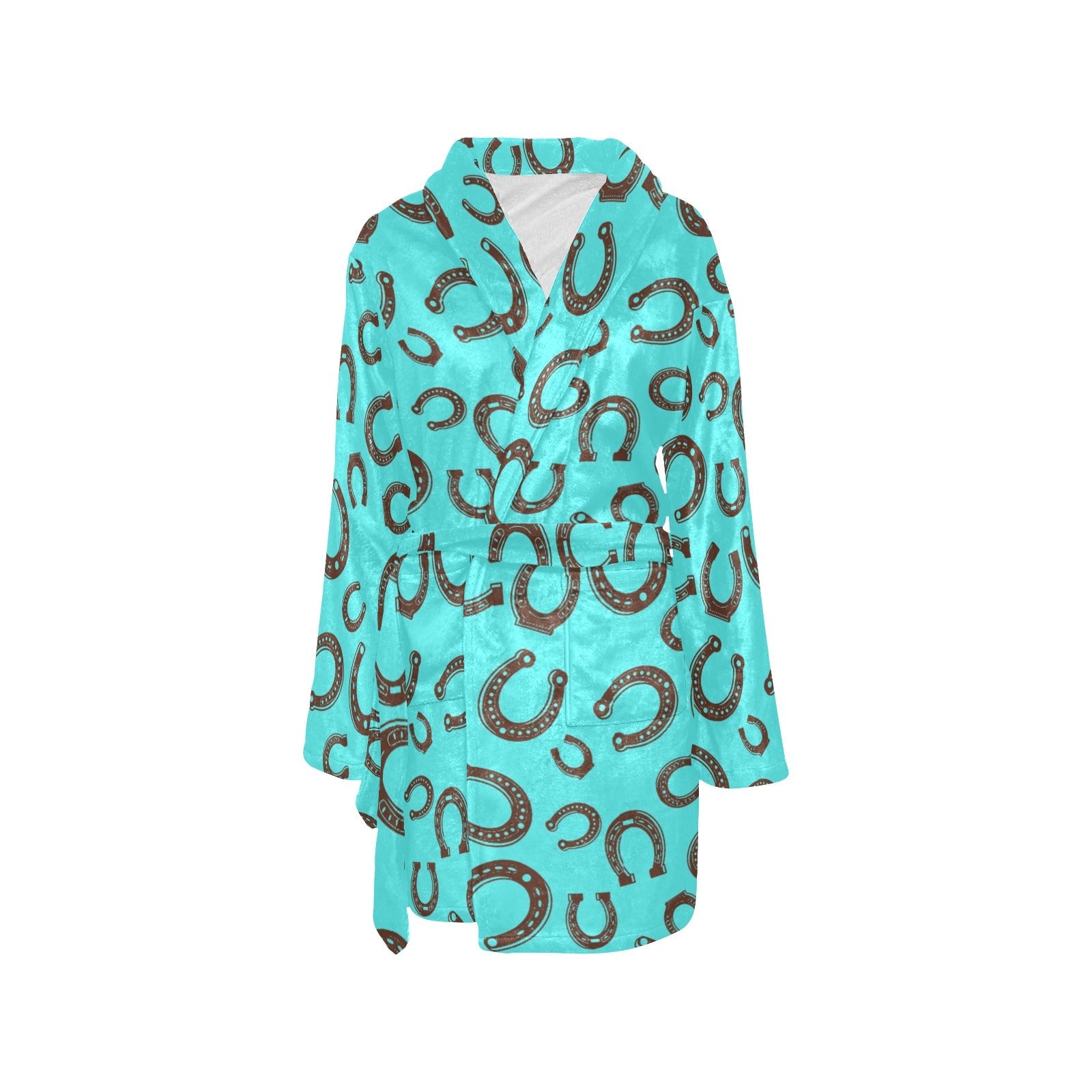 Baha Ranch Turquoise Horseshoe Women's Western Bath Robe by Baha Ranch Western Wear - product image 3