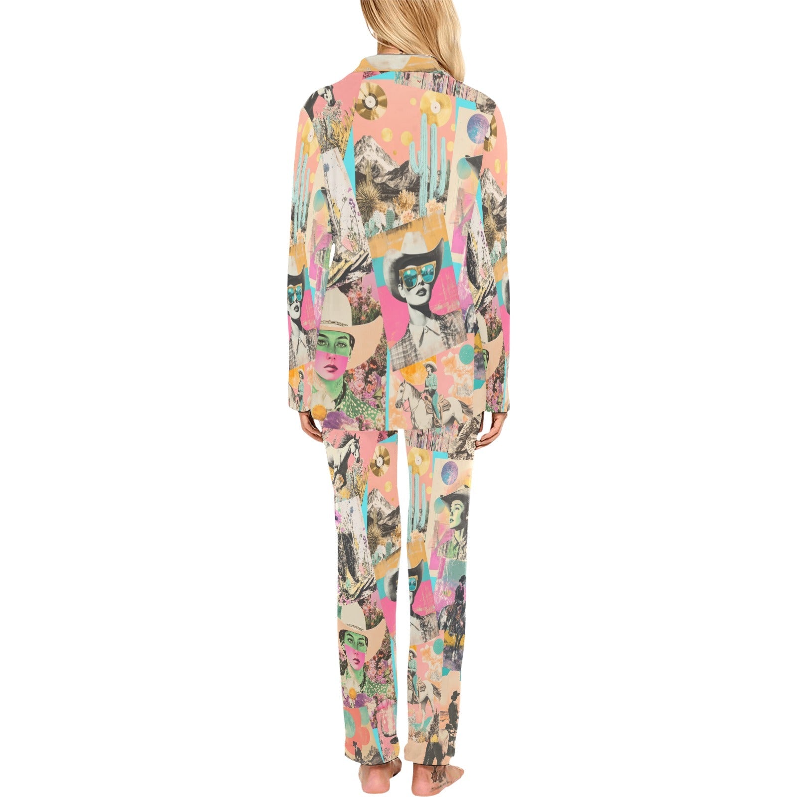 Baha Ranch Retro Pop Western Collage Pajama Set by Baha Ranch Western Wear - product image 4