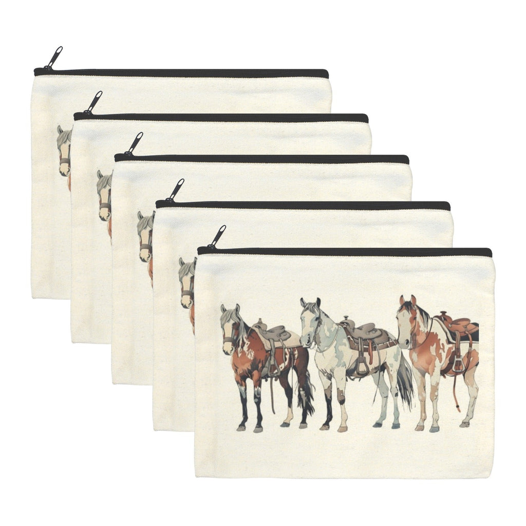Baha Ranch Painted Ranch Horses Cosmetic Bag Pack of 5 Made in America by Baha Ranch Western Wear - product image 2