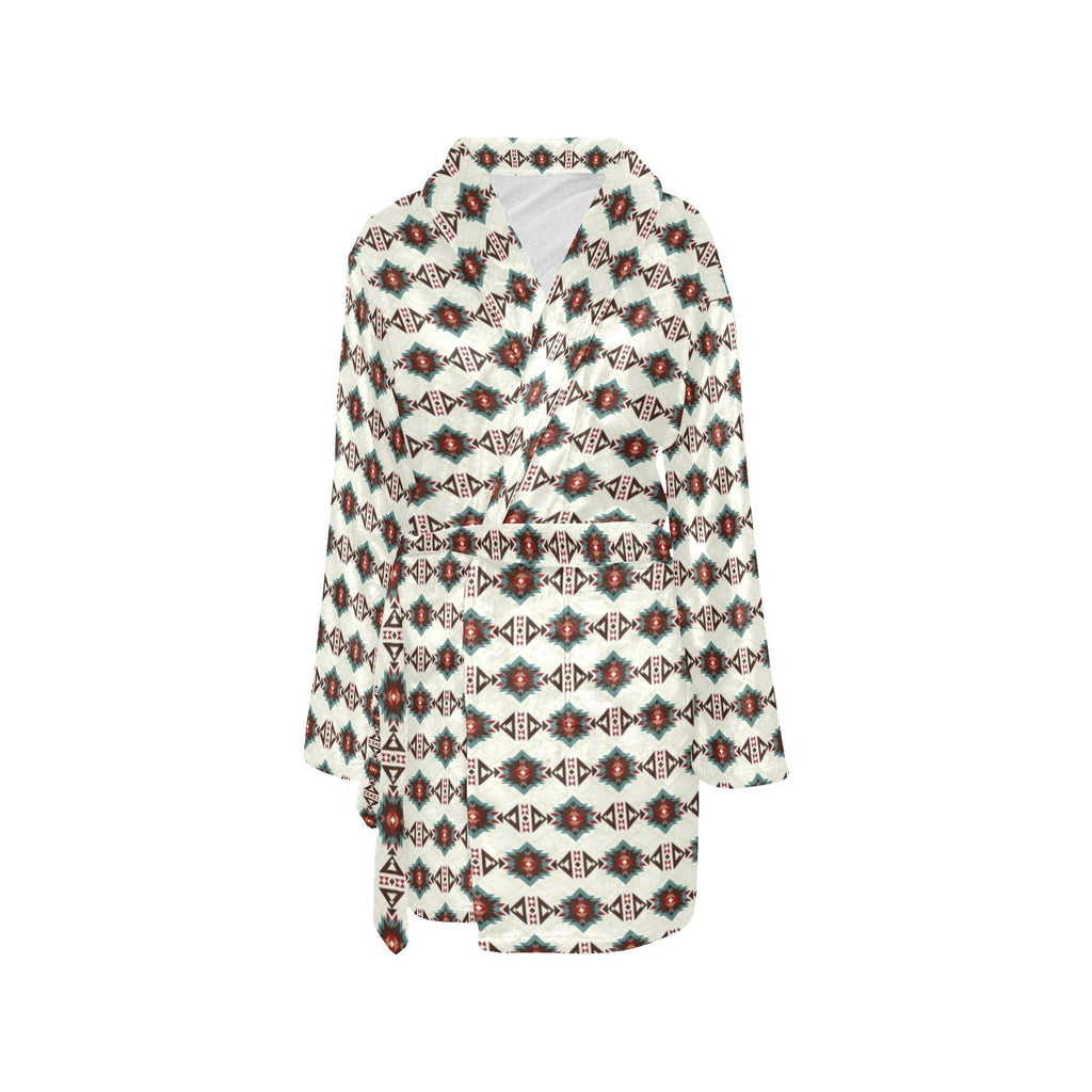 Baha Ranch White Aztec Women's Western Bath Robe by Baha Ranch Western Wear - product image 3