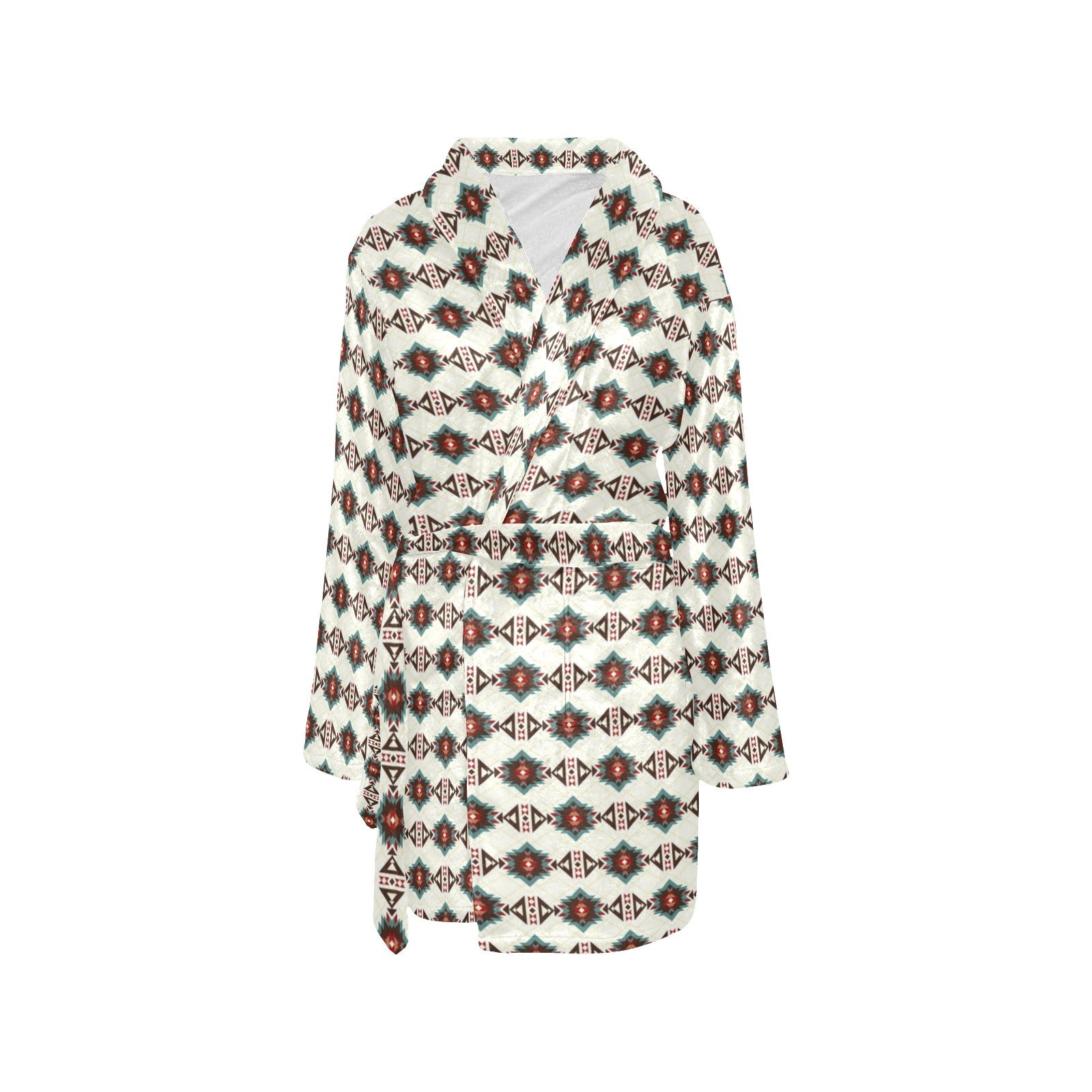 Baha Ranch White Aztec Women's Western Bath Robe by Baha Ranch Western Wear - product image 3