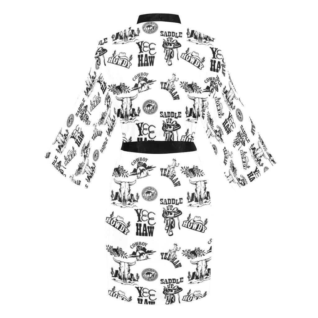 Baha Ranch Cowboy Print Western Satin Kimono Robe by Baha Ranch Western Wear - product image 7