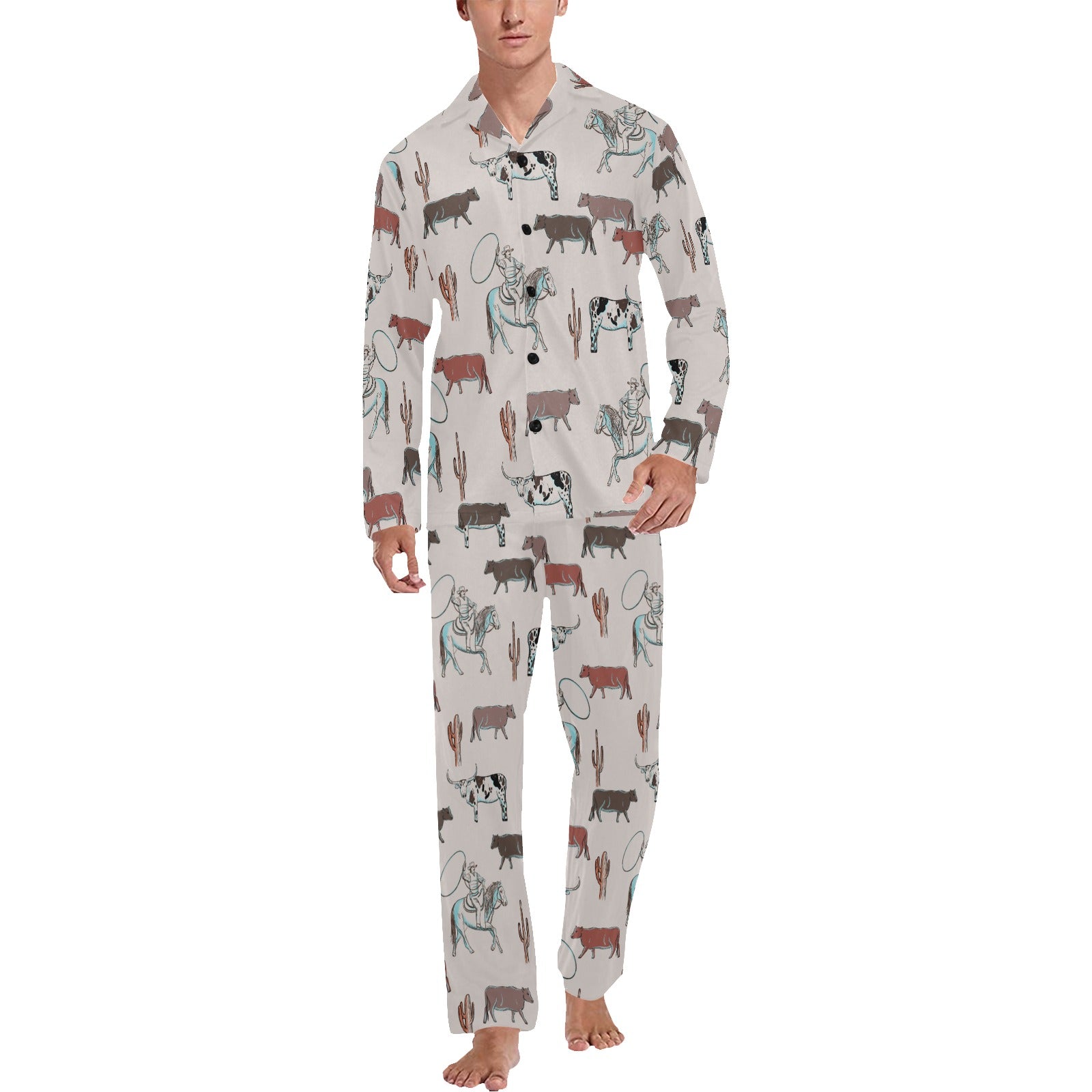 Baha Ranch Cattle Drive Men's Western Pajama Set by Baha Ranch Western Wear