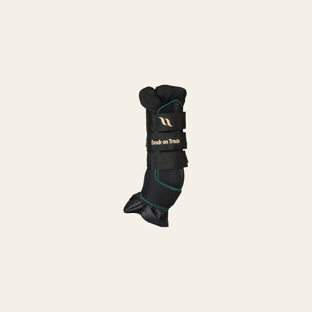 Back On Track Horse Leg Pair Royal Quick Wraps Deluxe Polyester Black Flexible Protective Boots
