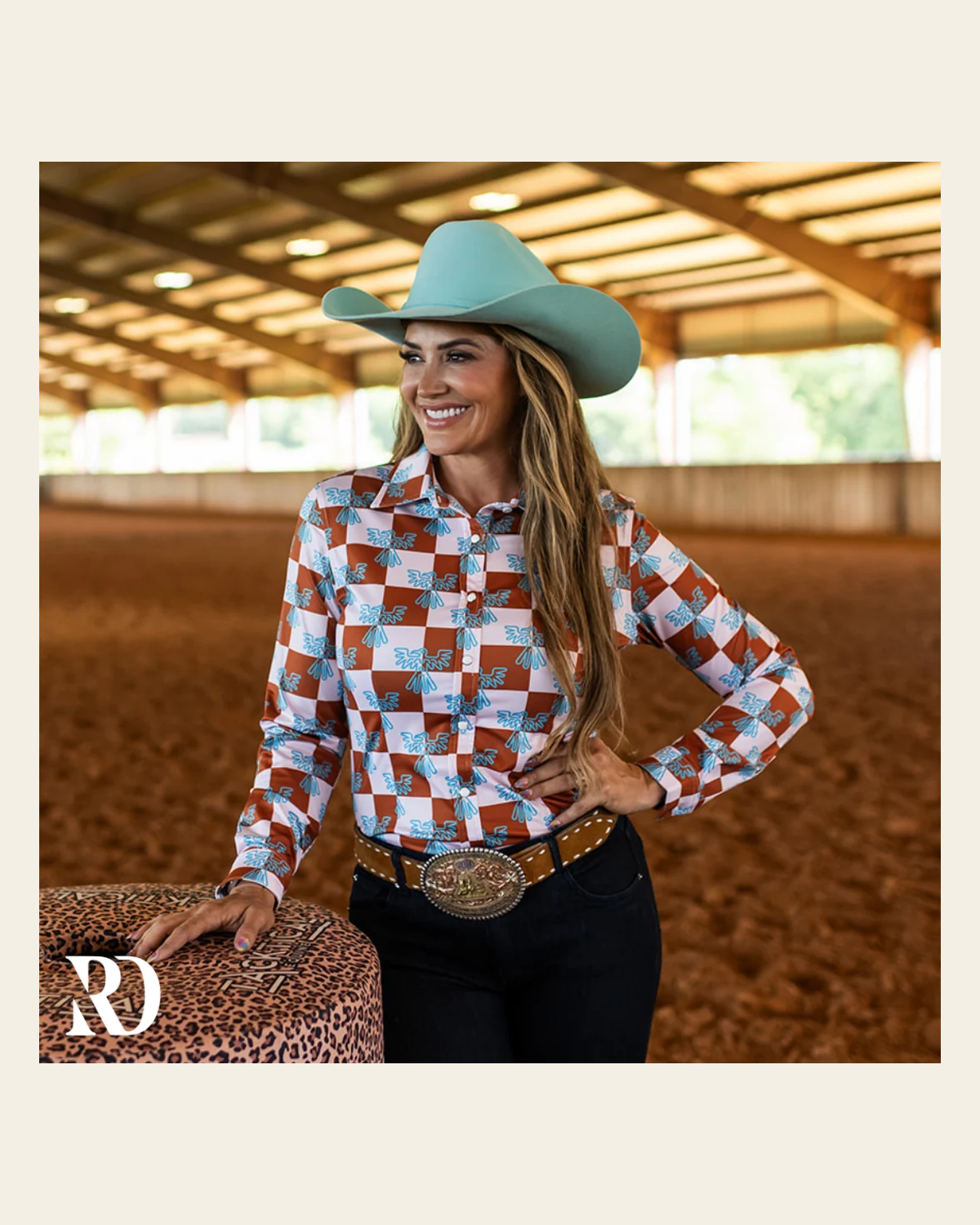 Badlands Performance Rodeo Shirt on a warm cream background