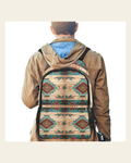 Baha Ranch Arizona Aztec Backpack on a warm cream background