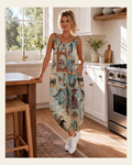 Baha Ranch Bohemian Dreams Overalls Jumpsuit on a warm cream background
