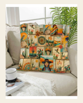 Baha Ranch Colores de Mexico Pictures of the Southwest Pillow Case Made in USA on a warm cream background