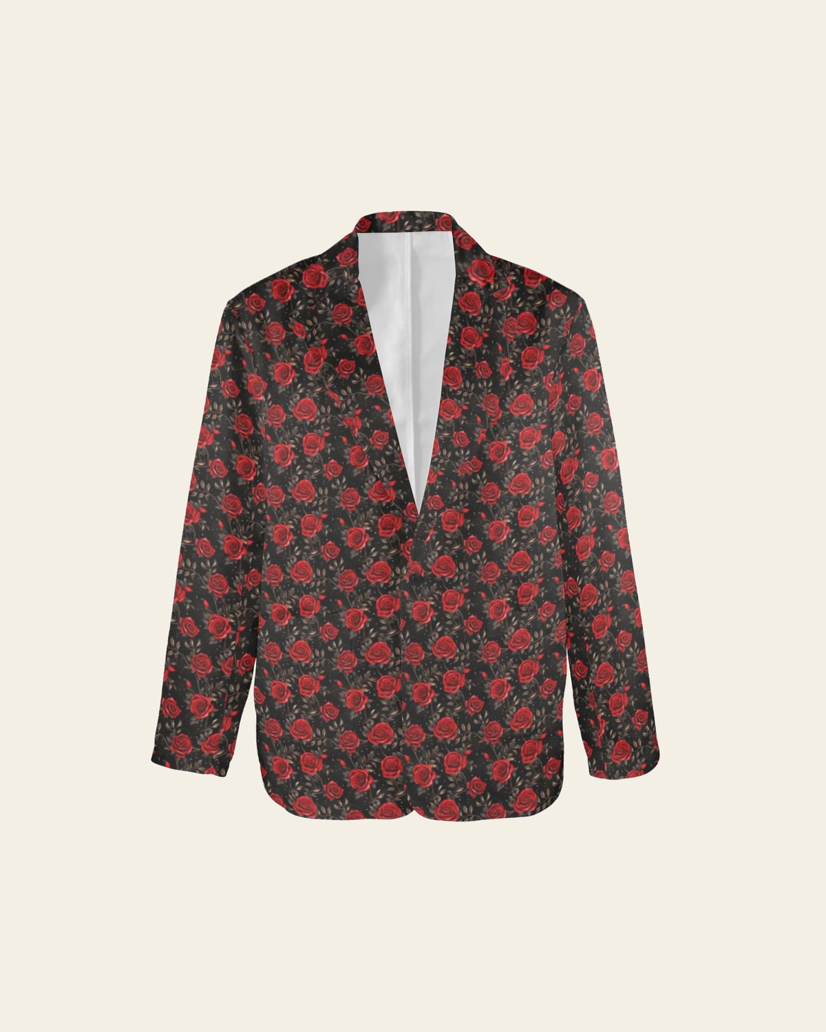 Baha Ranch Colores De Mexico Red Rose Blazer on a warm cream background